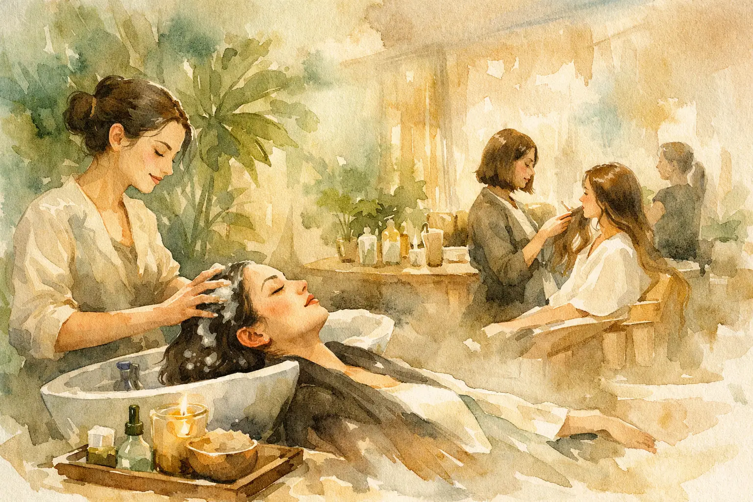 What Is a Hair Spa?护发水疗是什么